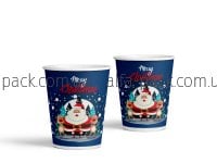 Стакан паперовий кольоровий New Year "Merry Christmas" 110 мл