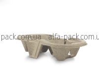 Підстаканник картонний на 2 стакани крафт