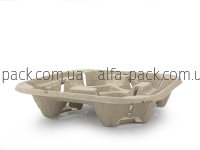 Підстаканник картонний на 4 стакани крафт