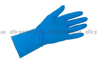 Рукавички латексні сині (розмір 7-8/M)