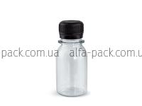 0.05 L bottle transparent 28 mm neck with stopper