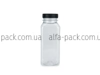 Square BOTTLE 0.25 L TRANSPARENT 38 MM NECK