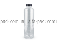 1 liter round measuring bottle with a wide mouth + cork