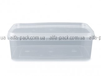 Rectangular container low 1000 ml