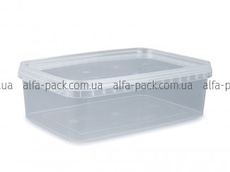 Rectangular container low 1000 ml