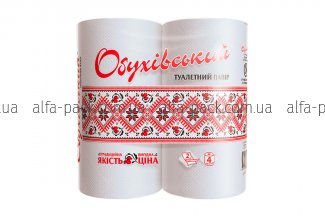 Туалетний папір двошаровий Обухівський