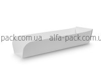 Підложка для хот-догу біла з клапаном без ламінації