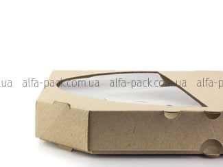 Коробка для піци з вікном бура 300*300*39 мм