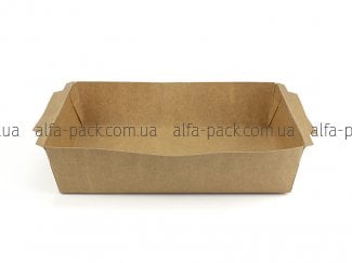 Paper box kraft with window glued 210*155*48 mm
