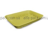 Food tray foam polystyrene yellow М-6-35