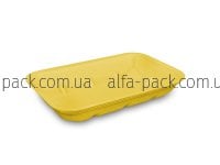 Food tray foam polystyrene yellow М-3-33