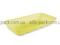 Food tray foam polystyrene yellow M-1-35