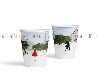 Paper cup colored "City" 180 ml