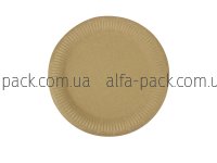 Paper plate kraft round 230 mm without lamination