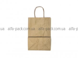 Paper bag brown with handles 190*280 mm