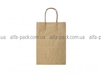 Paper bag brown with handles 190*280 mm