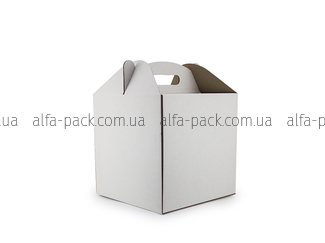 Коробка картонна біла для торта 250*250*250 мм