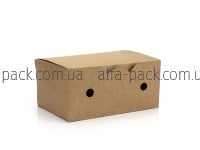 Коробка паперова крафт з отворами 130*85*60 мм
