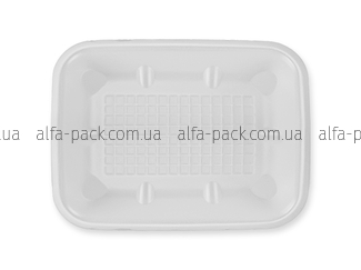 Food tray foam polystyrene white M-4-25