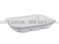 Food tray foam polystyrene white M-4-25
