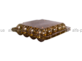 Plastic packaging for quail eggs for 20 pieces brown