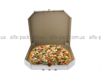 Коробка для піци біла 300*300*39 мм