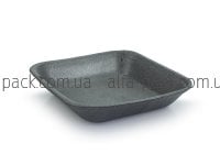 Food tray foam polystyrene black 034-TR