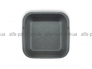 Food tray foam polystyrene black 034-TR