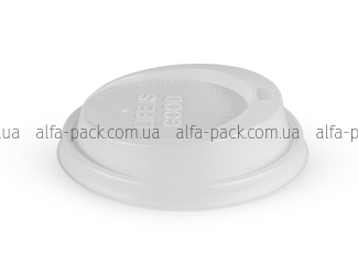 Lid-drinker 80 mm for a cup 270/340 ml white "Life is good"