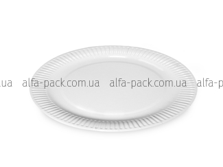 Paper plate white round 230 mm