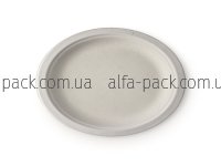 Тарілка паперова біла овальна БІО 260*200 мм