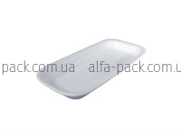 Food tray foam polystyrene white 030-TR