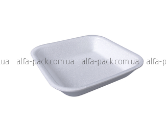 Food tray foam polystyrene white 034-TR