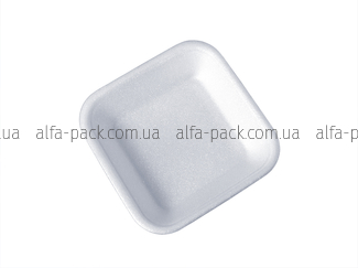 Food tray foam polystyrene white 034-TR