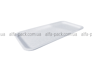 Food tray foam polystyrene white 055-TR