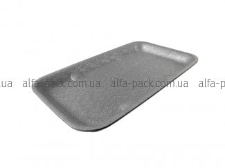 Food tray foam polystyrene black 069-TR