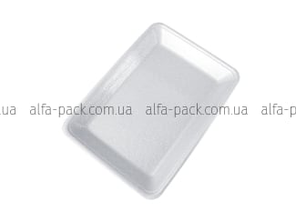 Food tray foam polystyrene white 258-TR