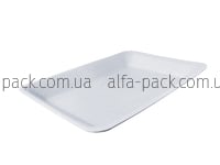 Food tray foam polystyrene white 258-TR