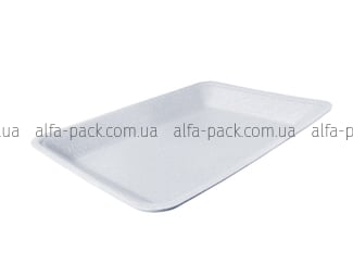Food tray foam polystyrene white 258-TR