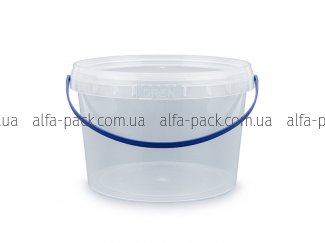 Plastic bucket transparent 2.3 l
