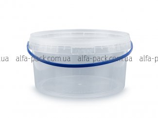 Plastic bucket transparent 3 l