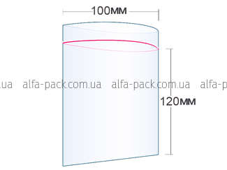Пакет з замком zip-lock 100*120 мм