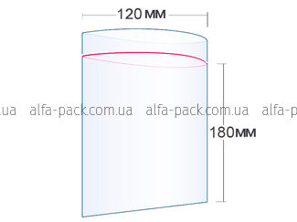 Пакет з замком zip-lock 120*180 мм