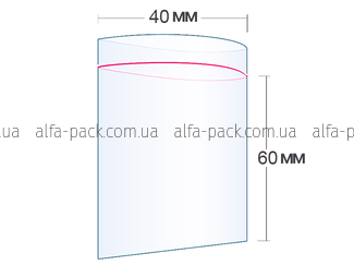 Пакет з замком zip-lock 40*60 мм