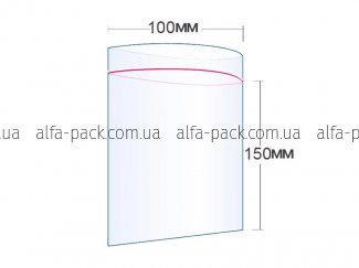 Пакет з замком zip-lock 100*150 мм