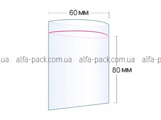 Пакет з замком zip-lock 60*80 мм