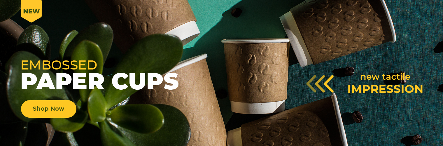 Paper cup embossed