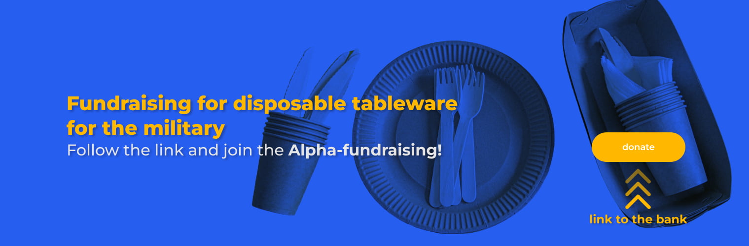 Fundraising for disposable tableware  for the military