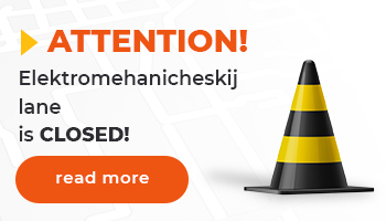 Electromechanical lane is closed for entry